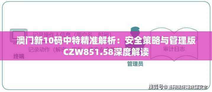 澳门新10码中特精准解析：安全策略与管理版CZW851.58深度解读