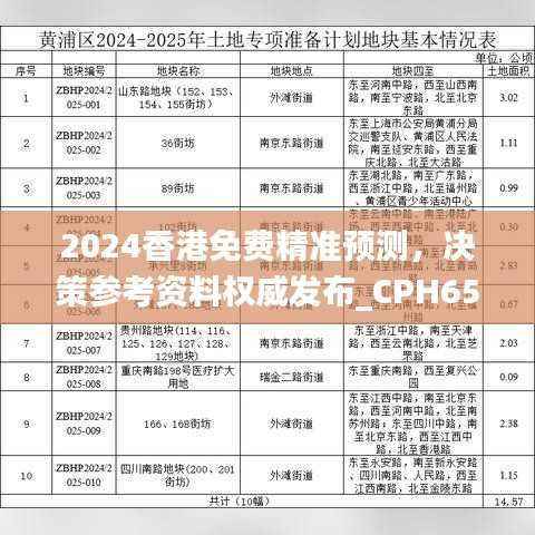2024香港免费精准预测，决策参考资料权威发布_CPH652.11