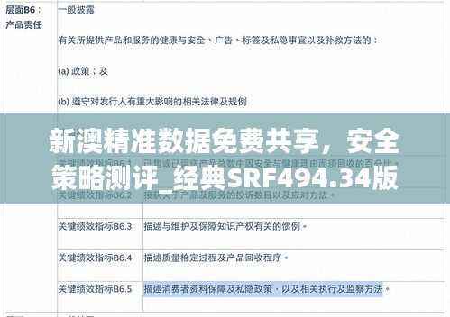 新澳精准数据免费共享，安全策略测评_经典SRF494.34版