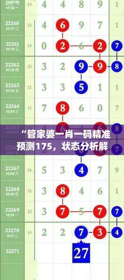 “管家婆一肖一码精准预测175,状态分析解读:仙宫境XMY508.29”