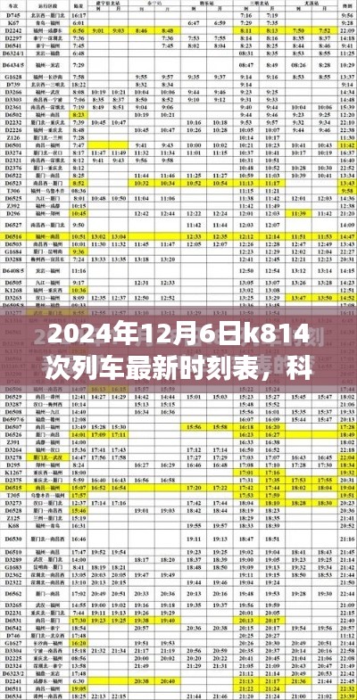 科技重塑旅程,揭秘K814次列车最新智能时刻表,启程时间一览无余(2024年12月6日版)