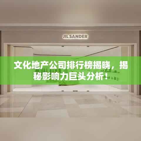 文化地产公司排行榜揭晓,揭秘影响力巨头分析!