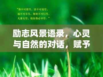 励志风景语录,心灵与自然的对话,赋予生活无限美好!