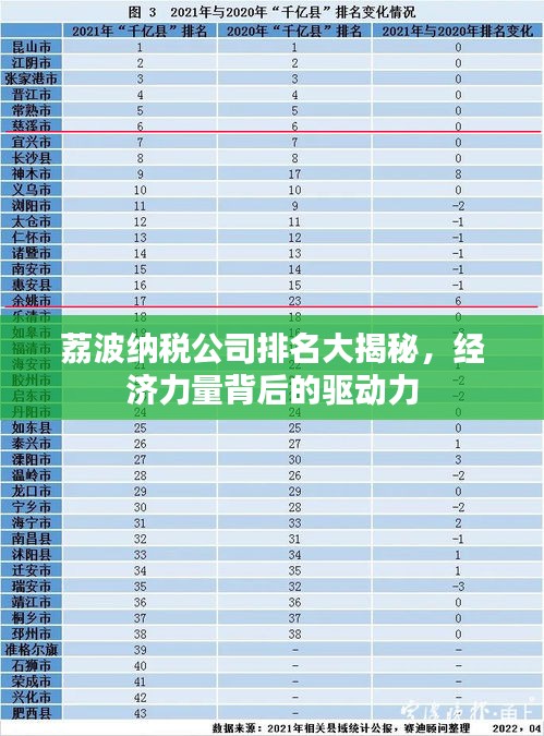 荔波纳税公司排名大揭秘,经济力量背后的驱动力