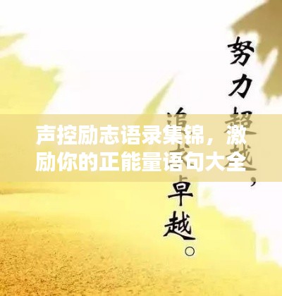 声控励志语录集锦,激励你的正能量语句大全